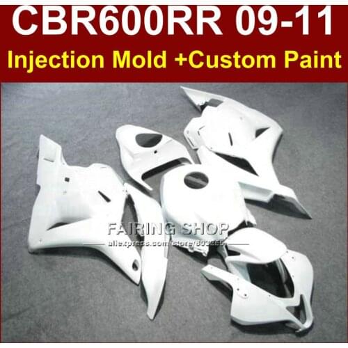 Pure white customize fairing set upgrade for HONDA CBR600RR fairing kit 2009 2010 2011 cbr600 rr ABS CBR 600 RR 09 10 11+7Gifts