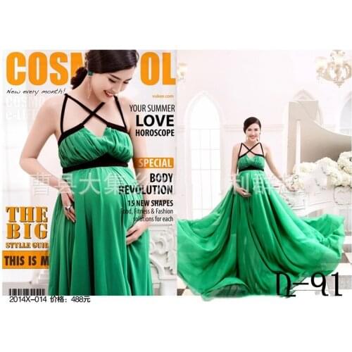 2021 New Ruffles Maternity Photography Props Dresses Lace Long Pregnancy Dress For Baby Shower Elegence Pregnant Women Maxi Gown