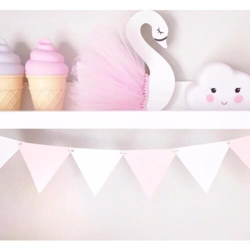 Cute Wooden Swan Lace Fluffy gauze Home Decor For Kids baby Room ornaments Photography Art nursery School Decor girls toys gift