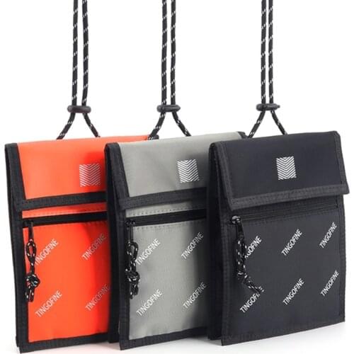 Multifunctional Travel Neck Wallet Velcros Design Concealed Travel Pouch Passport Holder Pessenger Bag for Women Men