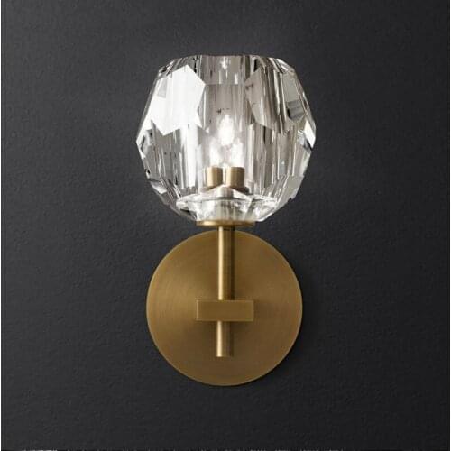 Nordic Crystal Wall Lamp Modern Retro Black Golden Wall Light For Indoor Lighting Bedside Lamp Sconce LED G9 Wandlamp 5W 220V