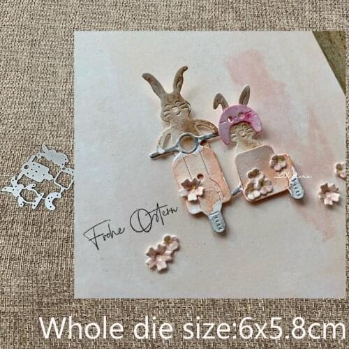 New Design Craft Metal stencil mold Cutting Dies Motorcycle bunny decoration scrapbook die cuts Album Paper Card Craft Embossing