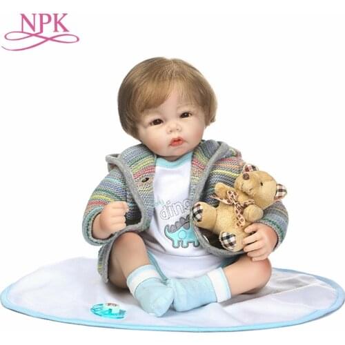 NPK new design reborn babydoll In cute Sweater clothes soft touch toys and Christmas gift for children