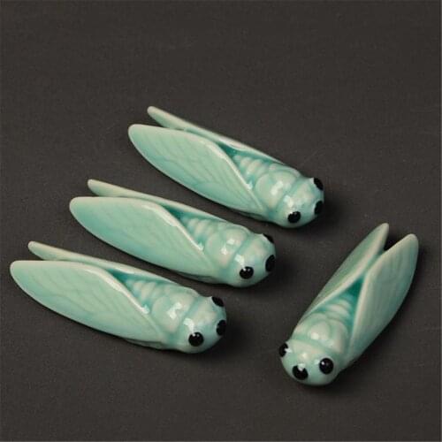 Fashion Cicada Porcelain Chopstick Rest Rack Decor Stand Ceramic Tray Spoon Fork Holder