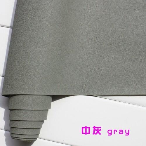Gray Thick Faux Leather Fabric Imitation PU leather Car Interior Seats Sofa Upholstery 54" Sold By The Yard Free Shipping