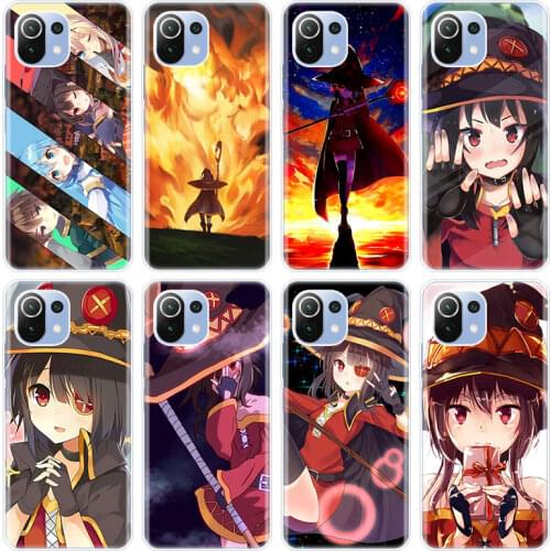 Anime Konosuba Megumin Silicone Case for Xiaomi Mi POCO X3 NFC M3 F3 11X 11i 11 Ultra Note 10S 10i 10T Pro 11 Lite 5G Soft Cover