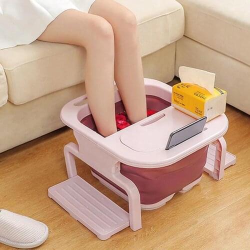 Foldable Foot Bath Household Bathroom Portable Adult Footbath Laundry Tub Plastic Foot Bath Artifact
