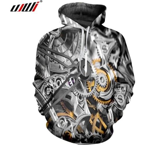 UJWI Newest Mechanical Cool Hoodies 3d Sweatshirt Men/women Printed Fashion Top Long Sleeve Casual Pullover DropShip Watch Gear
