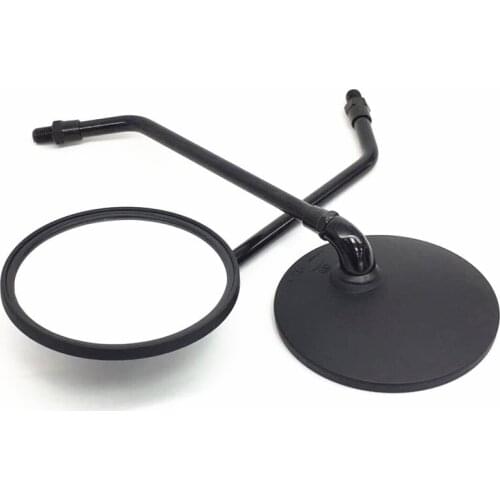 Universal 4" Round 10mm Motorcycle Mirrors Rearview Side Mirrors For Honda Yamaha Suzuki Kawasaki Scooter Touring