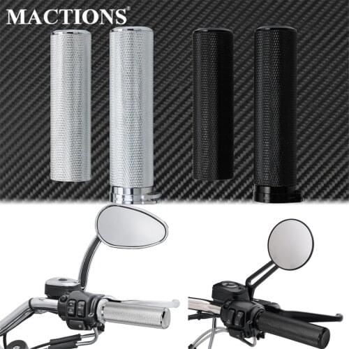 Motorcycle Universal 1''25mm Handlebar Hand Grips Black/Chrome Aluminum Grip For Harley Softail Dyna Touring Sportster XL1200 XR
