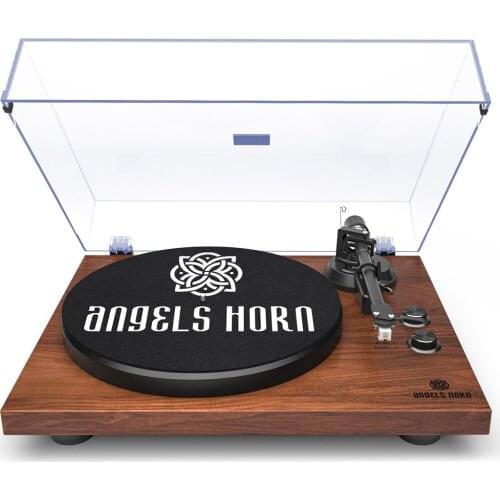 Retro Vinyl Turntable Gramophone BT Record Player Vintage Stereo MP3 USB Recorder 2-Speed Built-in Phono Preamp and Belt Drive