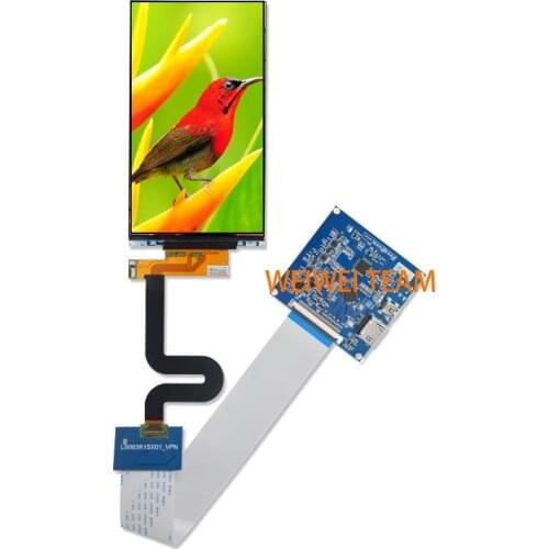 Wisecoco 6.3 Inch for Wanhao GR1 LCD Display 3d Printer 2k LCDs Screen MIPI Control Board Backlight Removed