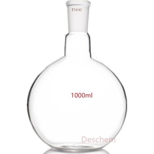 1000ml,1-Neck,24/40,Flat Bottom Glass Flask,Single Neck,1L,lab Boiling Vessel