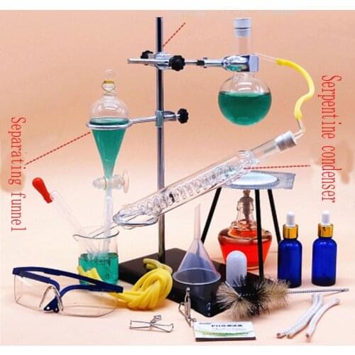 150ml Small Size Glass Essential Oil Steam Distilling set Lab Apparatus Hydrosol Distillation Chemistry teaching equipment