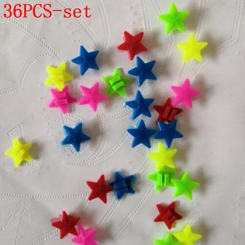 36Pcs/Bag Colorful Plastic Bicycle Wheel Spoke Bead Multi-color Children Clip Decoration Bicycle Cycling Accessories