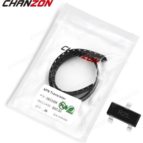 50Pcs 2SC3356 SOT-23 SMD NPN Transistor Bipolar Junction BJT Triode Tube Fets 100mA 12V Mark R25 Single Integrated Circuits
