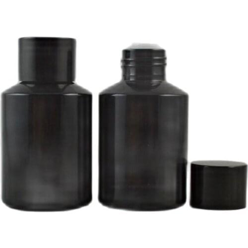60ML 10pcs/lot Shiny Black Glass Essential Oil Refillable Bottle,DIY Empty Cosmetic Toner Container,Superior Quality Beauty Tool