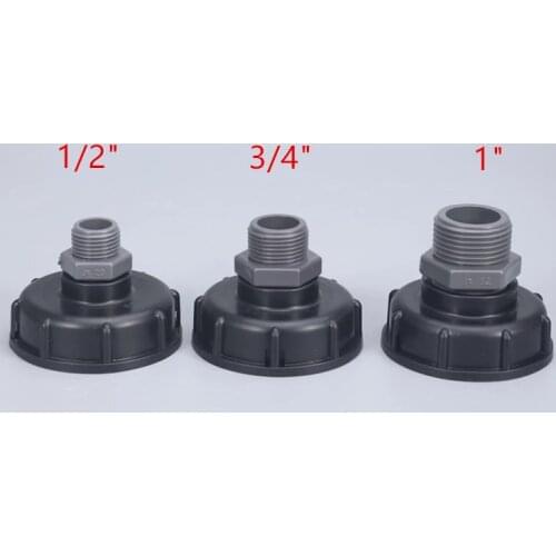 IBC Tank Adapter 60mm Coarse Thread to 1/2'' 3/4'' 1'' Garden Hose Connector Durable Water Tank Fittings