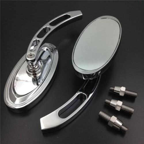 Aftermarket free shipping motorcycle parts 1Pair Oval Running Custom Chrome Mirrors For Honda CBR600 900 929 954 1000RR