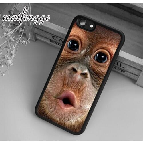 Maifengge A CUTE ORANGUTAN monkey BABY 8 Case For iPhone 5 6s 7 8 plus 11 12 Pro X XR XS Max Samsung Galaxy S6 S7 edge S8 S9