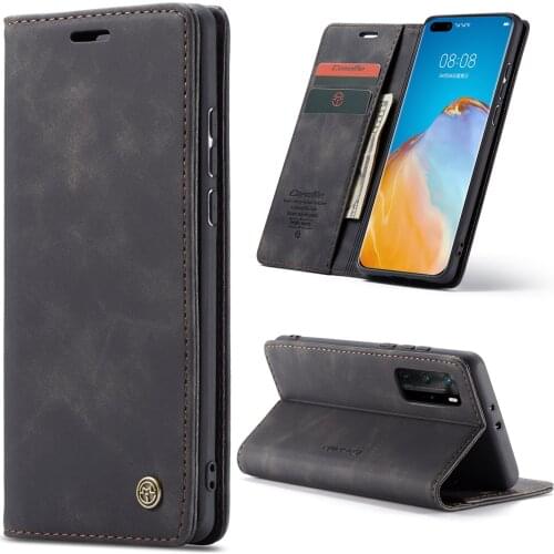 Retro Case For Huawei P40 P30 P20 Pro Lite Mate 30 Pro Business Magnetic Leather Flip Wallet Phone Case Bag Kickstand Card Slot