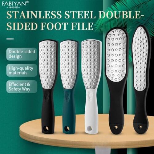 Stainless Steel Double Side Foot File Portable Rasps Callus Dead Skin Remover Scraper Wear-resisting Pedicure Foot Care Tools