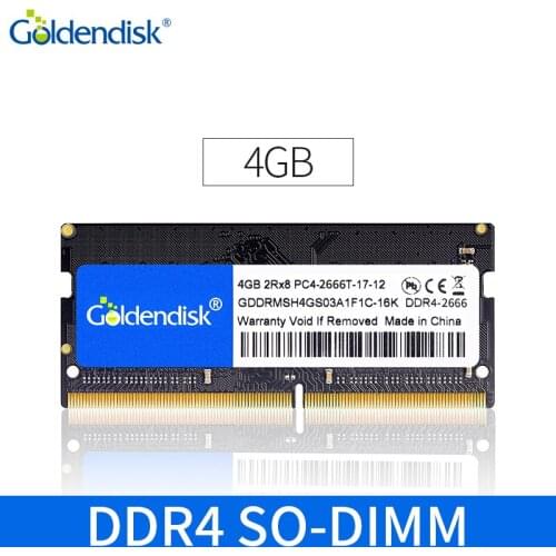 Goldendisk DDR4 8GB RAMs LAPTOP Memory SODIMM MINI PC Memoria 260PIN Notebook 100% Original Stick