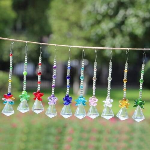 1PCS 30mm 40mm Handmade Chakra Crystal Suncatcher Rainbow Maker Hanging Pendant Window Decoration