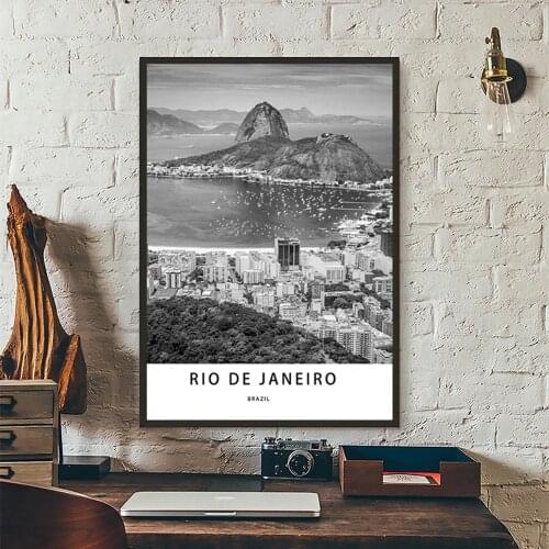 Rio De Janeiro In Summer Poster Decorative Picture Modern Wall Art Paintings for Living Room Home Decor Frame