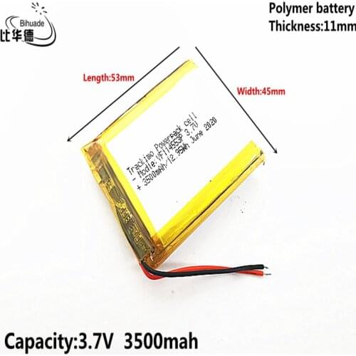 Liter energy battery Good Qulity 3.7V,3500mAH 114553 Polymer lithium ion / Li-ion battery for tablet pc BANK,GPS,mp3,mp4