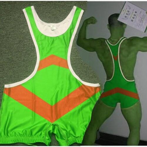 Badiace V Stripe Low Cut Wrestling Singlet Skinny Power Lifting Tights Tank Top Custom Logo