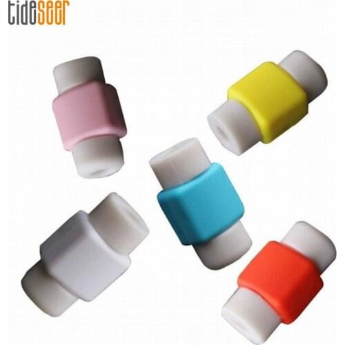 Multi Colors Silicone USB Cable Protector Sleeve Mobile Phone Wire Cord Protection Cover Data Charger Line Protective 300pcs/lot