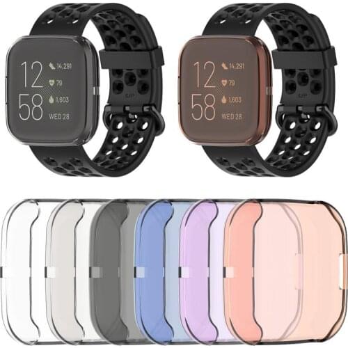 Watch Protector Full Cover Case For Fitbit Versa2 Smartwatch Transparent TPU Antidrop Case Cover Shell For Fitbit Versa 2 Watch
