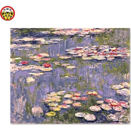 Painting by numbers art paint by number decorative painting color painted his impression of Monet water lily