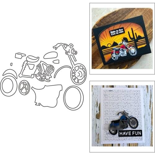 2021 New Motorcycle DIY Metal Cutting Dies For Mould Cut Craft Making Greeting Card Decoration Album and Scrapbooking No Stamps