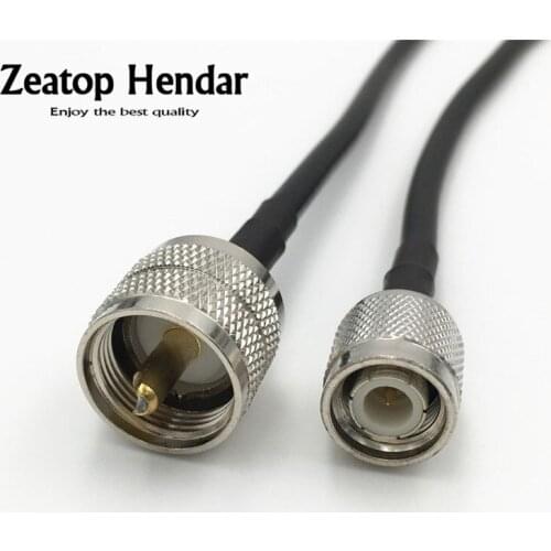 1Pcs RG58 / LMR195 Crimp Cable TNC Male Jack to UHF PL259 Male Plug RF Coaxial Coax Wire Connector 15cm 20cm 30cm 50cm