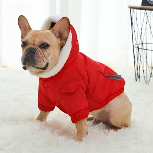 Dog Clothes Winter Warm Pet Jacket Coat Plus Velvet Cotton Chihuahua Hoodies For Small Medium Puppy Outfit Comfortable Windproof