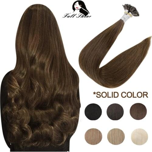 Full Shine U Tip Extensions Solid Blonde Color keartin capsule fusion 50g 50 stands Machine Remy Nail Tip U Shape Keratin Tips