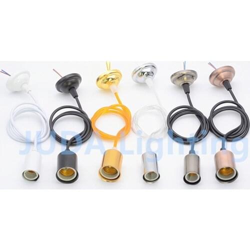 Ceiling canopy with cable wire and E14 E27 ceramic plastic socket lamp holder for chandelier led lights ceiling rose lamp bases