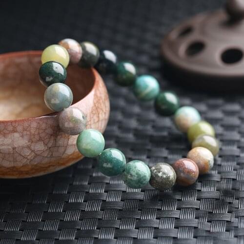 STENYA 6-8-10-12mm Stretch Bracelet Bangle Elastic natural stone cteated bead expandable vintage jewelry pulseras india beads