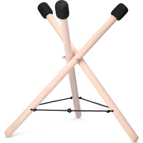 Hand Drum Pan Stand Bracket Steel Tongue Drum Accessories Musical Instruments Accessory Universal Solid Wood Drum Stand Foldable
