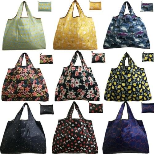 Shopping Bags Shopping Travel Shoulder Bag Oxford Tote Handbag Folding Reusable Cartoon