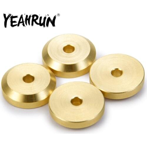 YEAHRUN 1Set Heavy Duty 4mm Steel Steel Drive Stub Axles Brass Weights for Axial SCX24 90081 1/24 RC Crawler Car Upgrade Parts