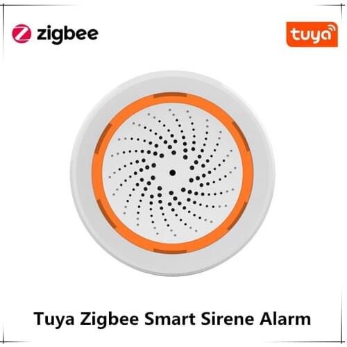 Tuya Zigbee Smart Siren Alarm With temperature and Humidity Sensor Works With TUYA Smart Hub