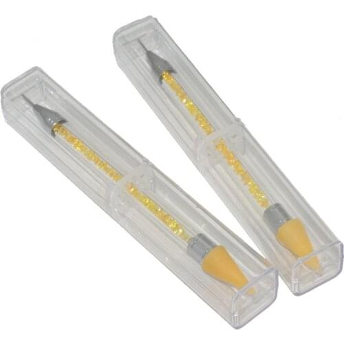 1Pcs Dual-ended Nail Dotting Pen Crystal Beads Handle Remove Rhinestone Studs Picker Wax Pencil Manicure Nail Art Picking Tools