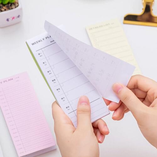 1Pack/lot Fresh Day Week Month Plan Detailed Lists Self Adhesive Memo Stationery Message Labels Office School Supply