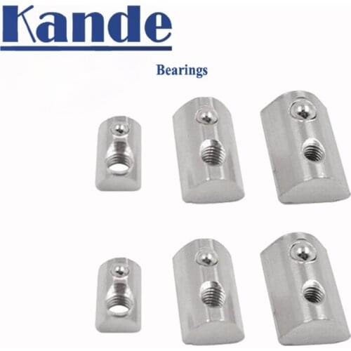 10pcs Half Round M3 M4 M5 M6 Nut Shrapnel Steel Ball Nut Block EU Standard 2020 3030 4040 4545 Aluminum Profile Elastic Nut