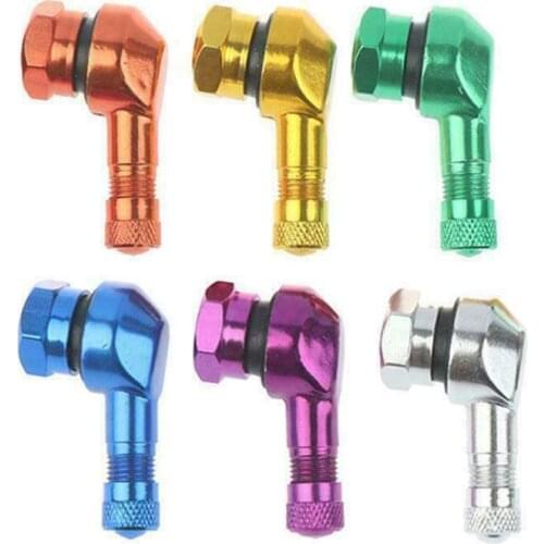 2 X CNC Motorcycle Nipple Mtb AccessoriesBike AccessoriesWheel 90 Degree Angle Wheel Tire Stem Tubeless Valve Alumin