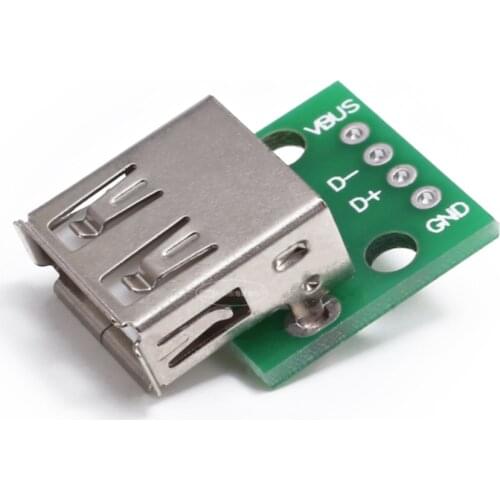 5pcs Type A Female USB To DIP 2.54mm PCB Connector Female USB PCB Board Connector USB PCB Socket USB Connector
