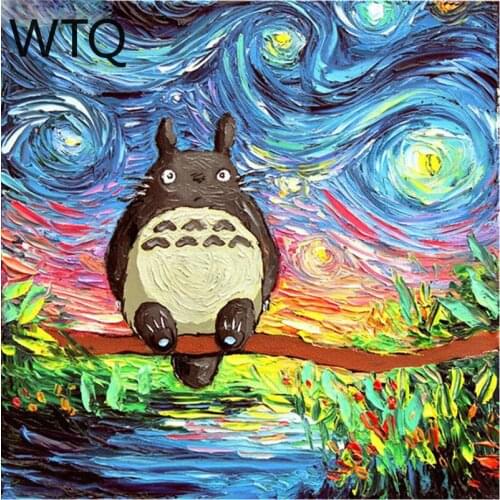 5D DIY Diamond Painting My Neighbor Totoro Full Drill Cross Stitch Kit Diamond Embroidery Mosaic Picture Art Kid Room Home Decor